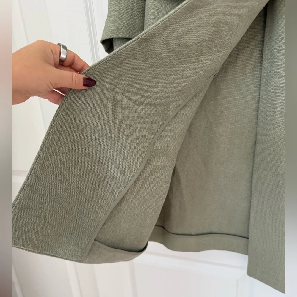Zara Women's Sage Green Blazer Coat - Picture 8 of 14